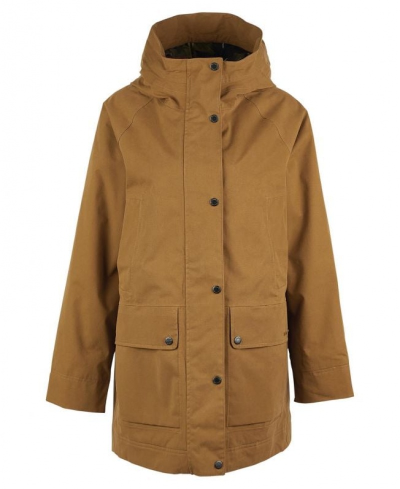 Brown Women Barbour Winter Beadnell Waterproof Jacket | US-9753HSTVR