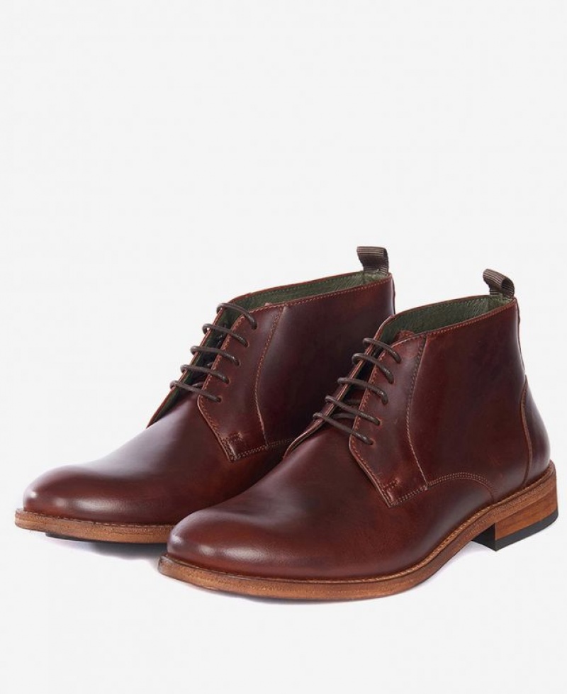 Burgundy Men Barbour Benwell Chukka Boots | US-6195NHRYD