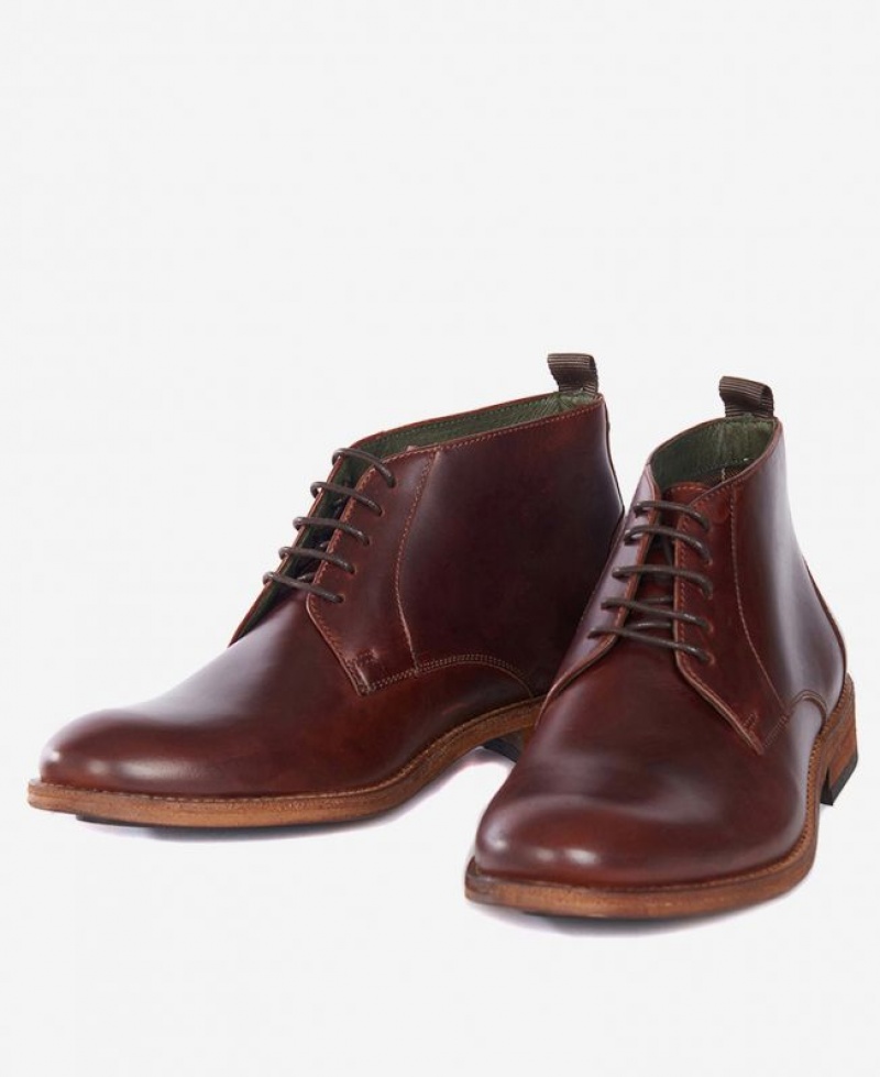 Burgundy Men Barbour Benwell Chukka Boots | US-6195NHRYD