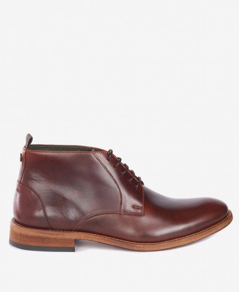 Burgundy Men Barbour Benwell Chukka Boots | US-6195NHRYD