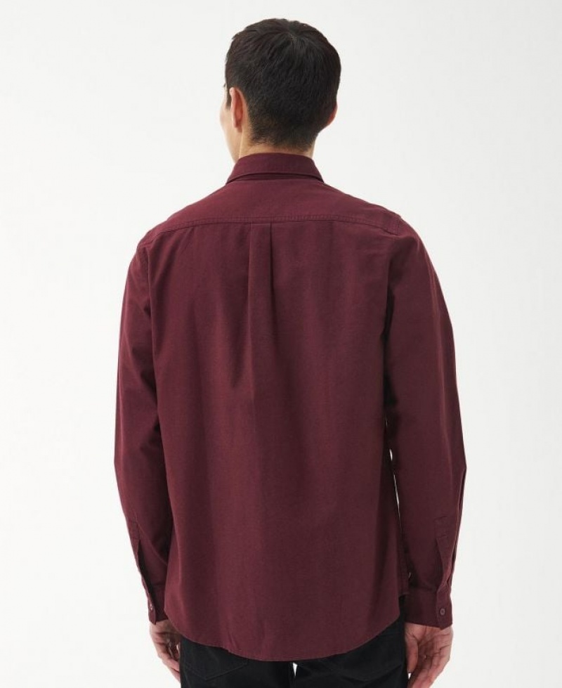 Burgundy Men Barbour International Kinetic Tailored Shirts | US-5734CYADB