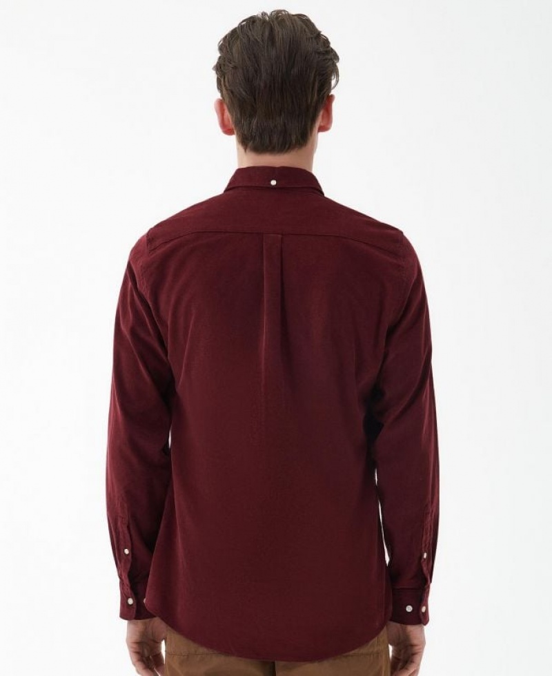 Burgundy Men Barbour Yaleside Tailored Shirts | US-7329QDJSF