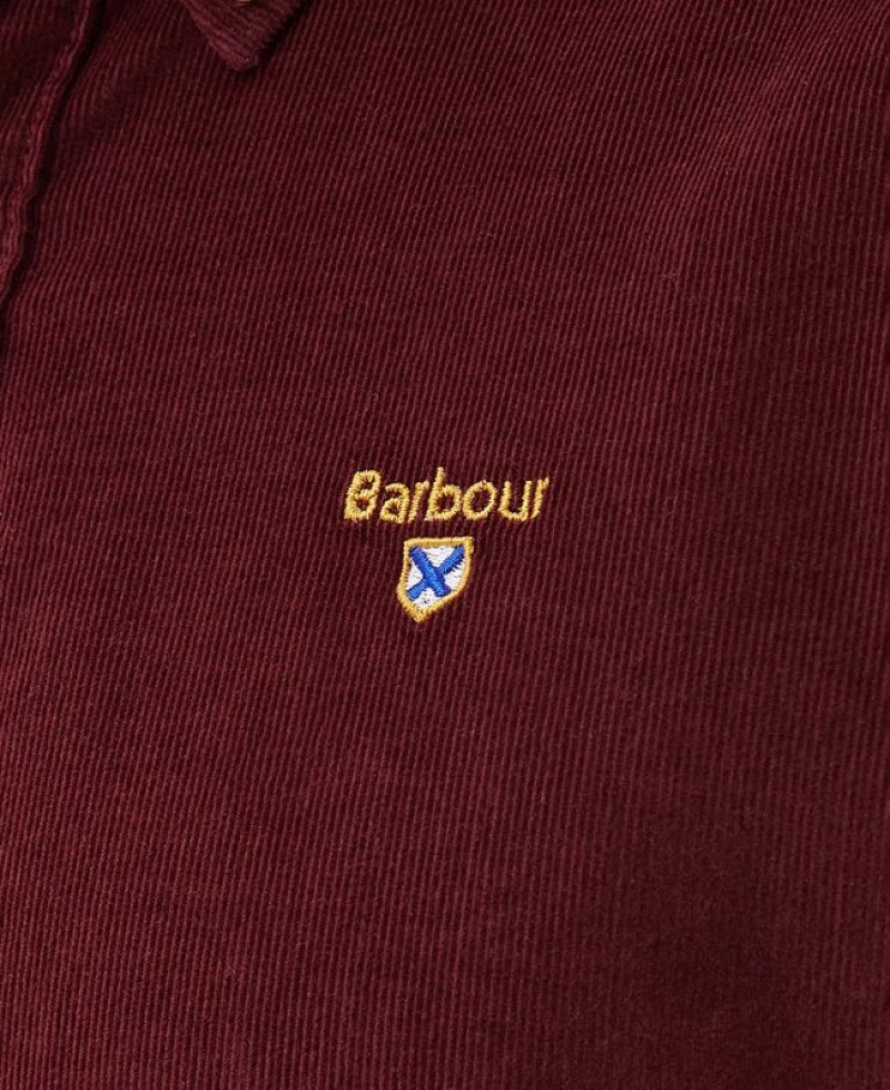 Burgundy Men Barbour Yaleside Tailored Shirts | US-7329QDJSF