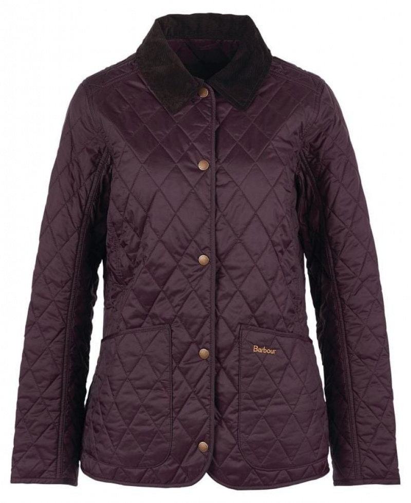 Burgundy Women Barbour Annandale Quilted Jacket | US-0736BDGZX