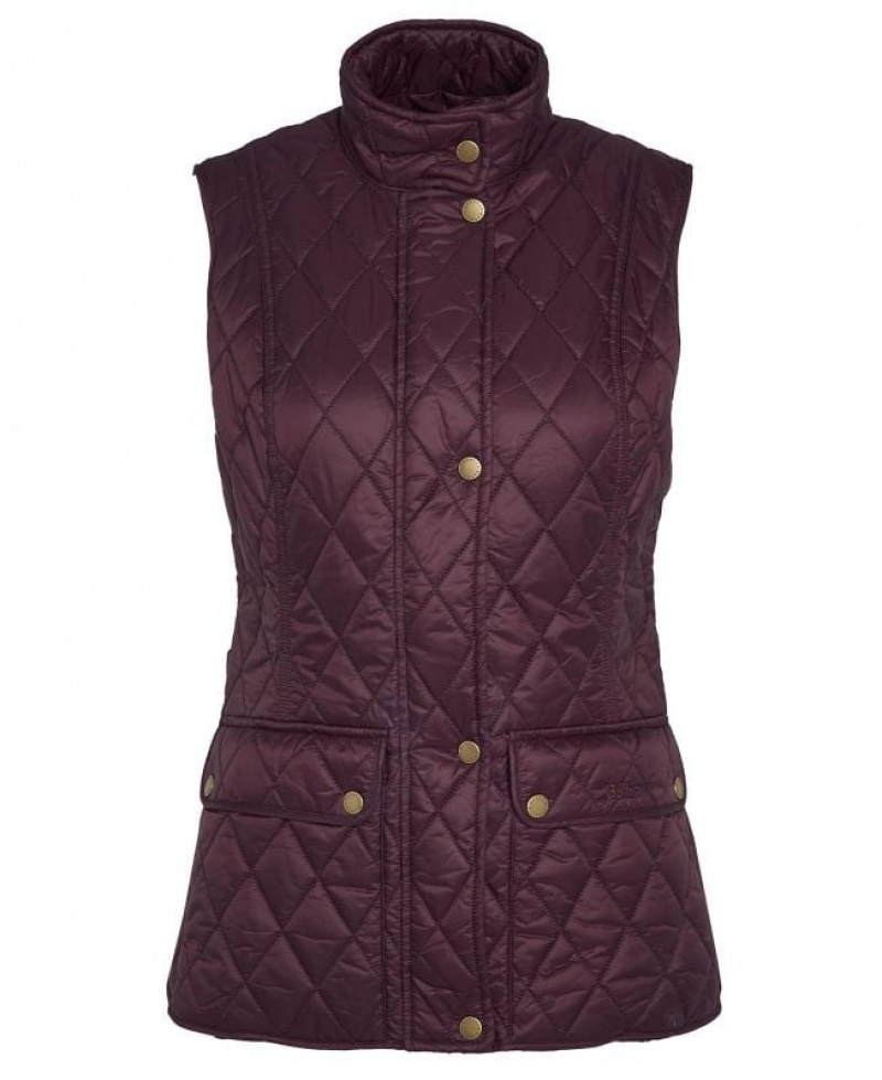 Burgundy Women Barbour Otterburn Vest | US-6534YGXTH