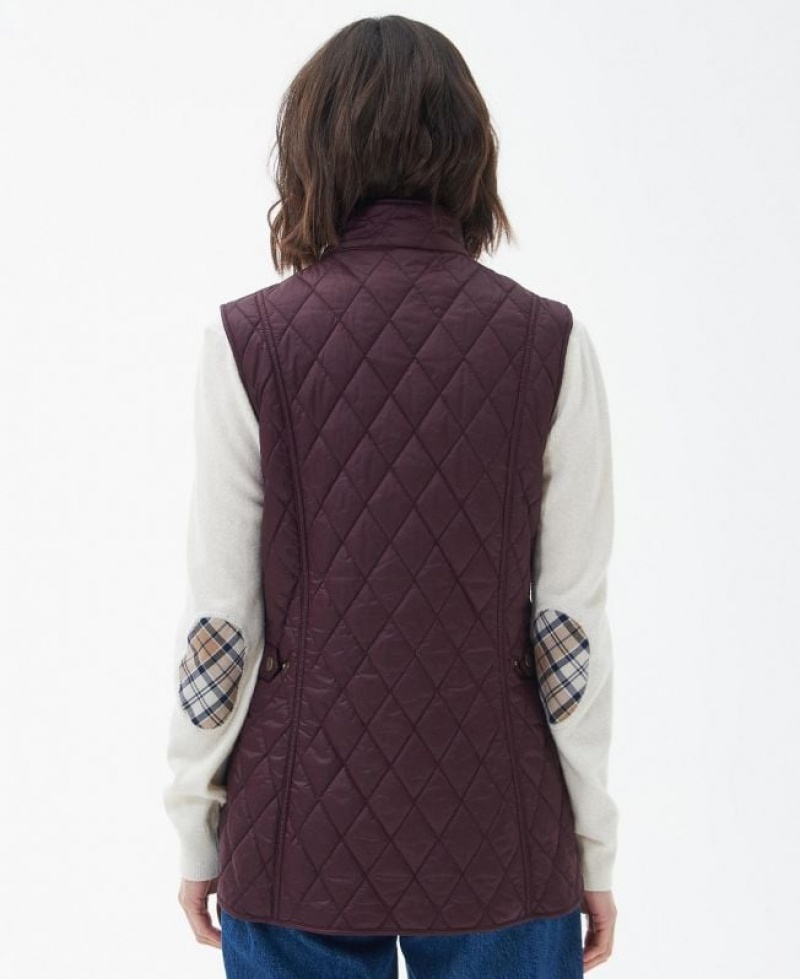 Burgundy Women Barbour Otterburn Vest | US-6534YGXTH