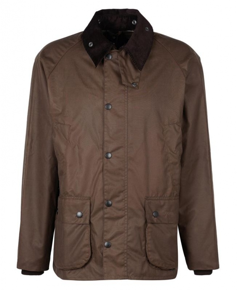 Chocolate Men Barbour Bedale Waxed Jacket | US-3479TLFMW