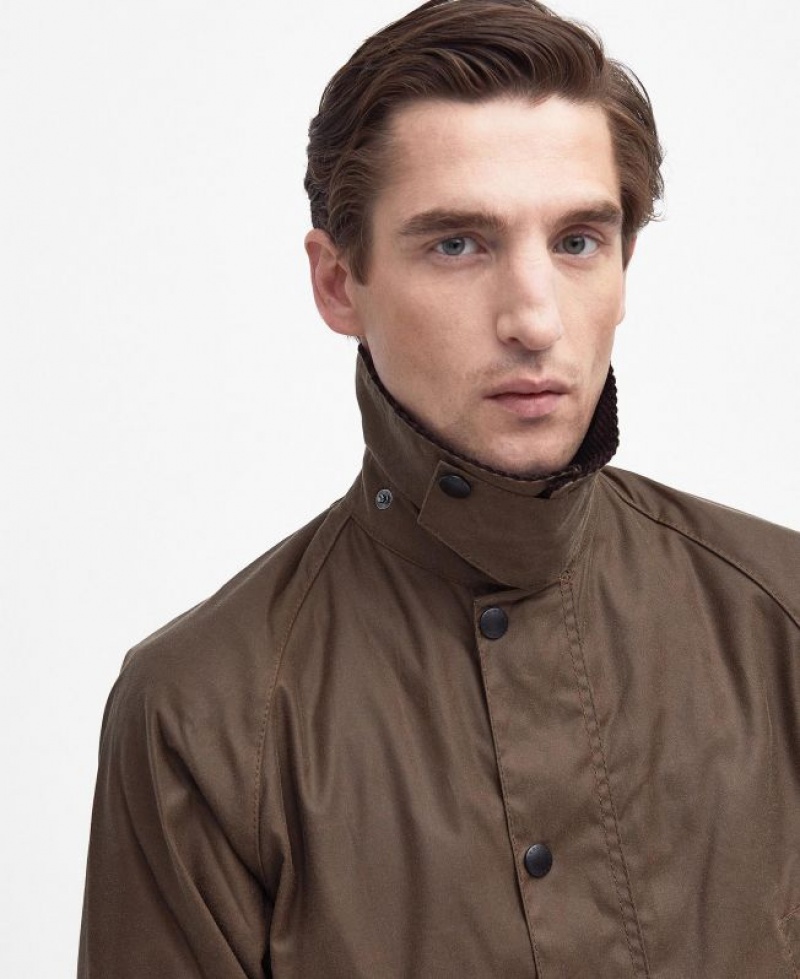 Chocolate Men Barbour Bedale Waxed Jacket | US-3479TLFMW