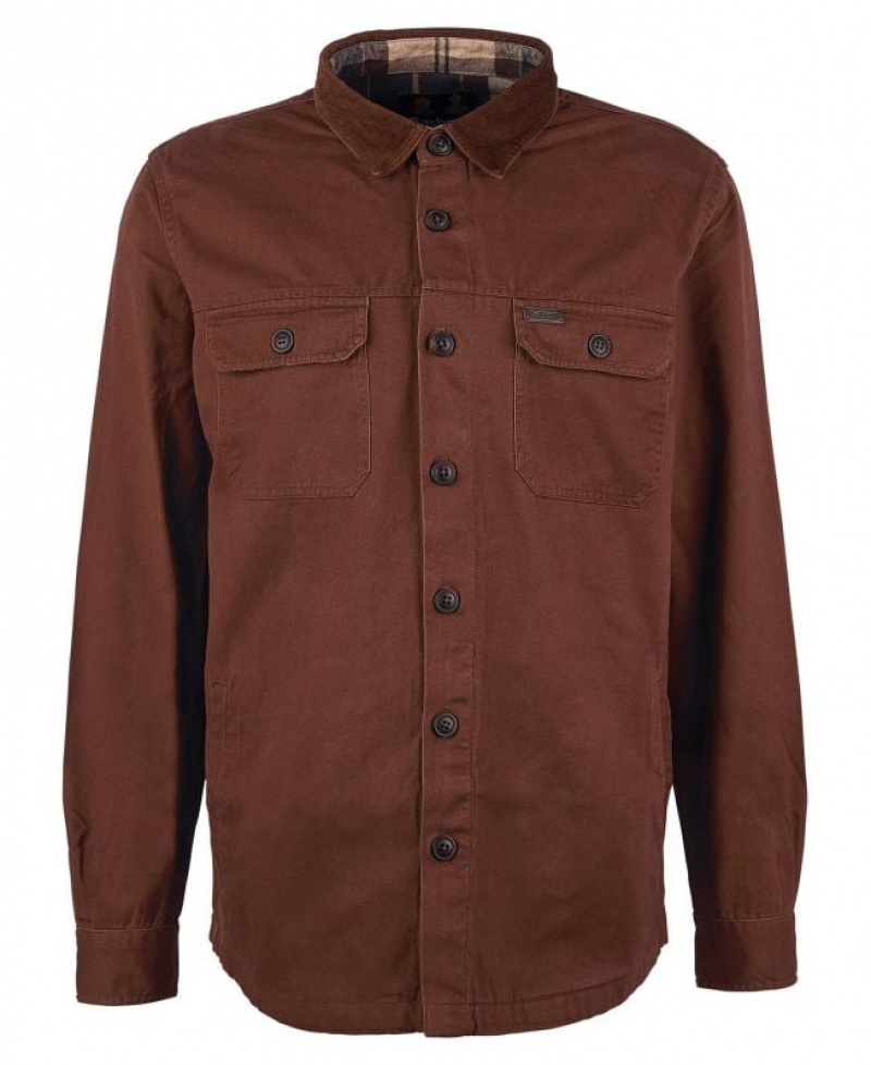 Chocolate Men Barbour Catbell Overshirt | US-7456ZRHBD