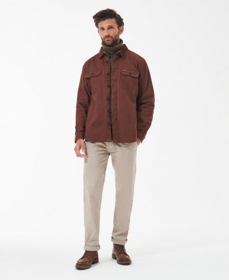 Chocolate Men Barbour Catbell Overshirt | US-7456ZRHBD