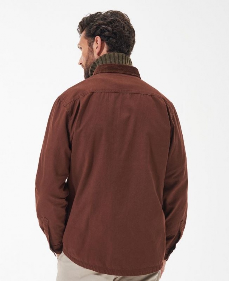 Chocolate Men Barbour Catbell Overshirt | US-7456ZRHBD