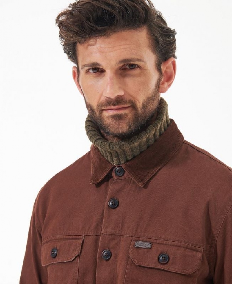 Chocolate Men Barbour Catbell Overshirt | US-7456ZRHBD