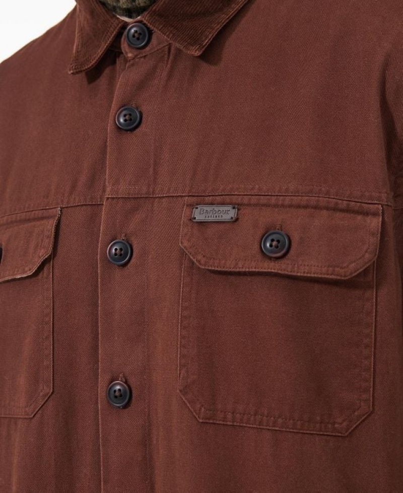 Chocolate Men Barbour Catbell Overshirt | US-7456ZRHBD