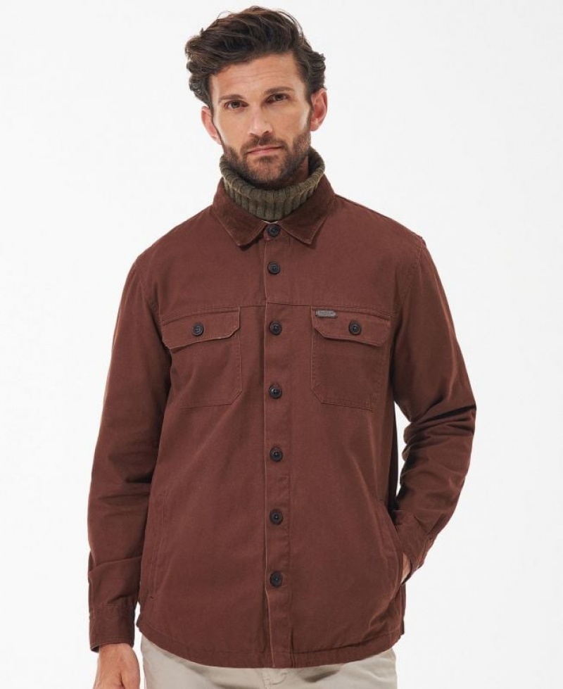 Chocolate Men Barbour Catbell Overshirt | US-7456ZRHBD