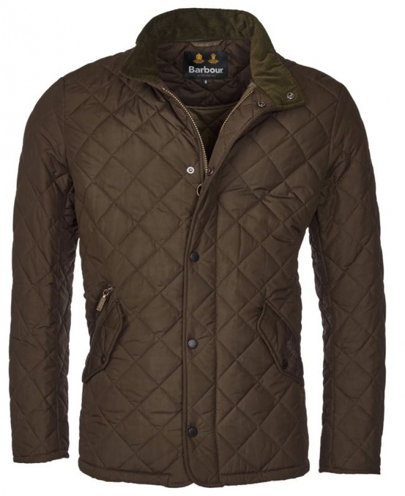 Chocolate Men Barbour Chelsea Sportsquilt Casual Jacket | US-0892CEHYF