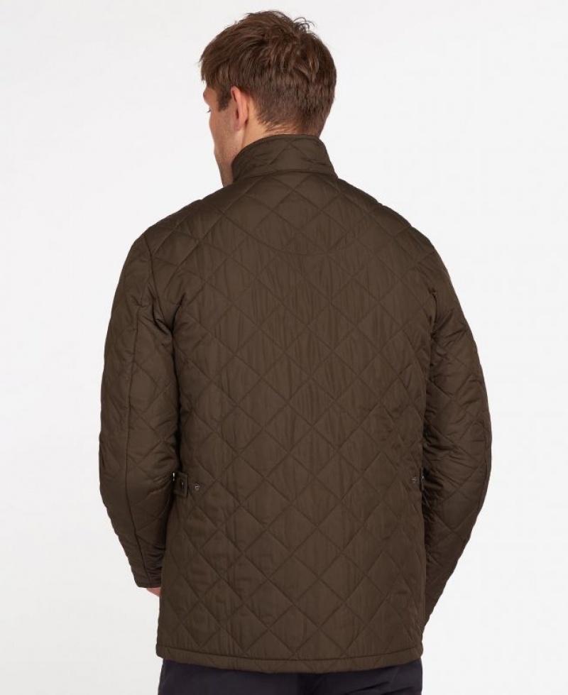 Chocolate Men Barbour Chelsea Sportsquilt Casual Jacket | US-0892CEHYF