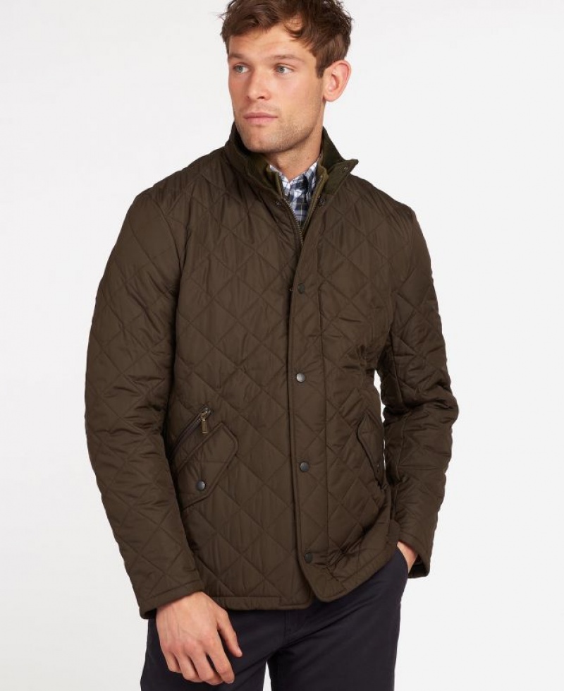 Chocolate Men Barbour Chelsea Sportsquilt Casual Jacket | US-0892CEHYF