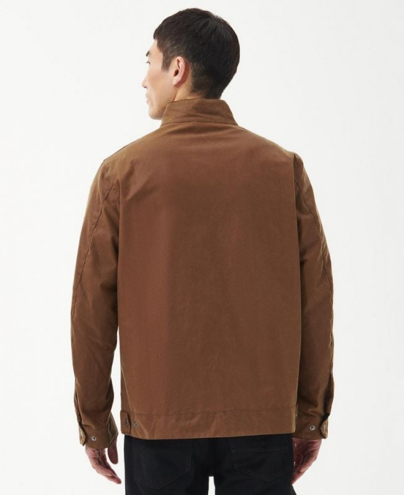 Chocolate Men Barbour International Cormer Waxed Jacket | US-1975CGOHW