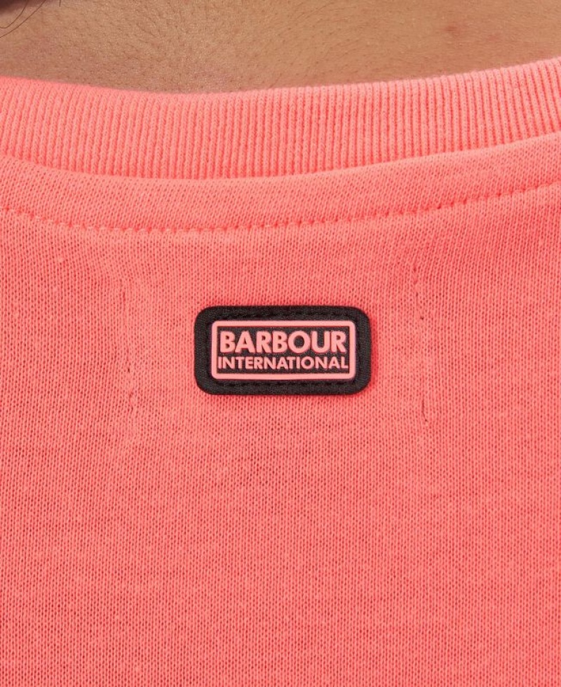 Coral Women Barbour International Sanderson T-Shirts | US-1473IKQGL