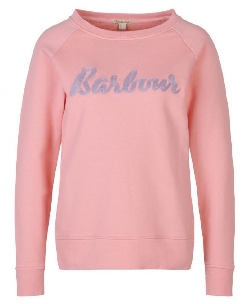 Coral Women Barbour Otterburn Sweatshirt | US-3679UXBRO