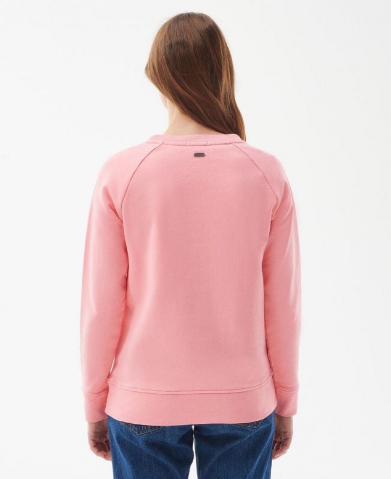 Coral Women Barbour Otterburn Sweatshirt | US-3679UXBRO