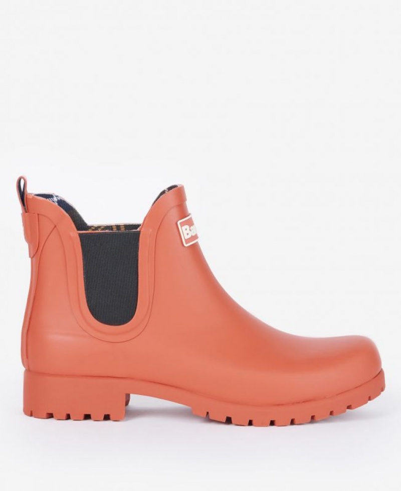 Coral Women Barbour Wilton Wellingtons Rain Boots | US-9765DNWIK