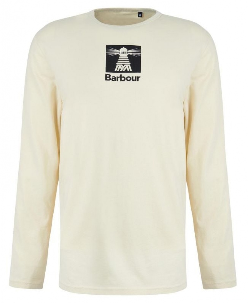 Cream Men Barbour Beacon Fairhill Graphic T-Shirts | US-8413QKTEY