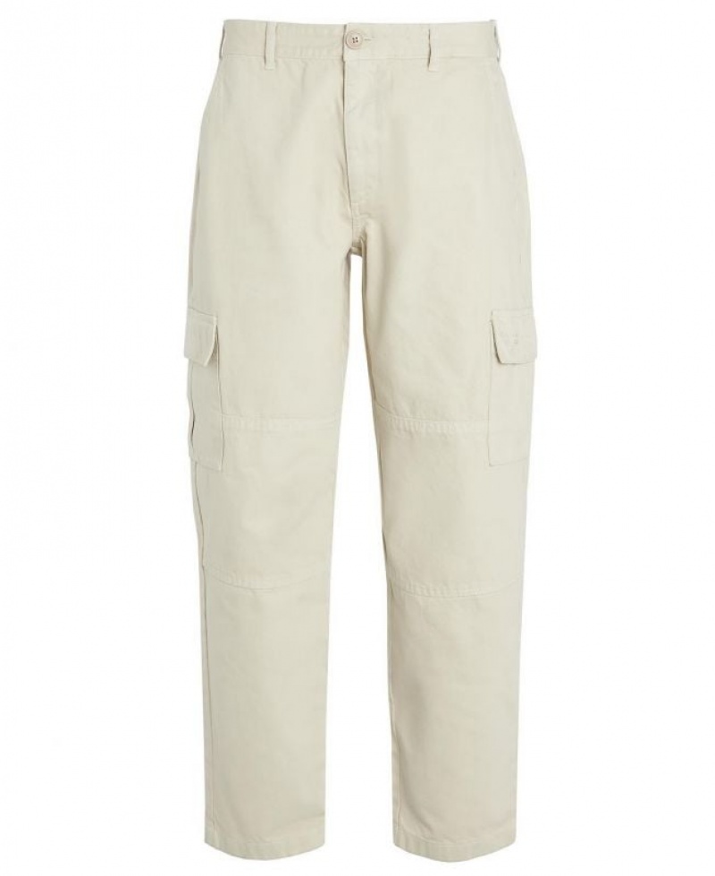 Cream Men Barbour Beacon Finch Cargo Pants | US-0483APLMC