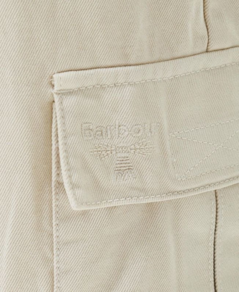 Cream Men Barbour Beacon Finch Cargo Pants | US-0483APLMC