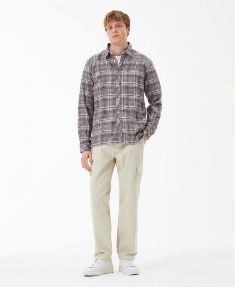 Cream Men Barbour Beacon Finch Cargo Pants | US-0483APLMC