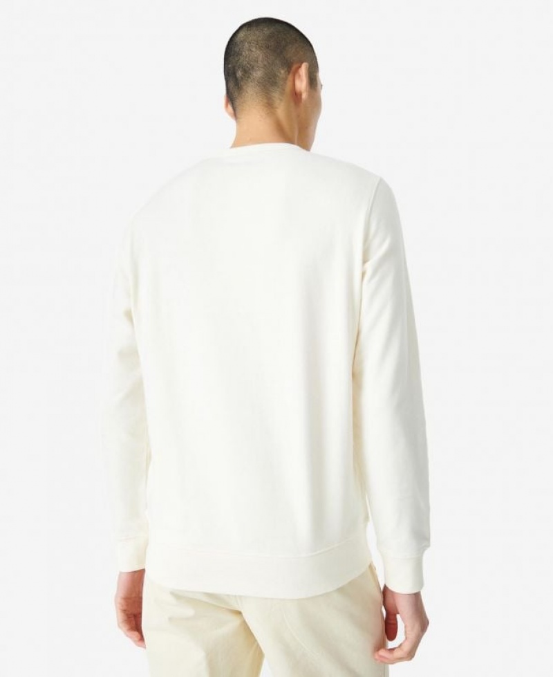 Cream Men Barbour International Banks Sweatshirt | US-5214KRCUX