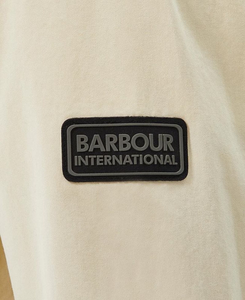 Cream Men Barbour International Cloud Overshirt | US-0163KEIAC