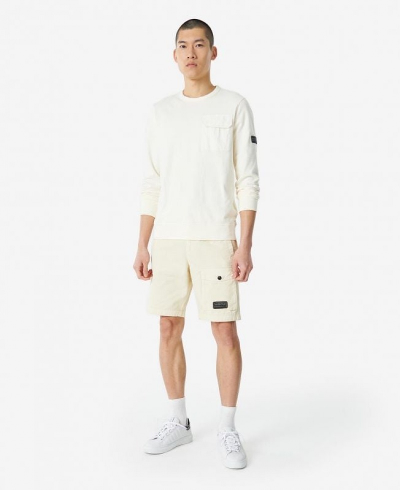 Cream Men Barbour International Cloud Shorts | US-6041PAZJS