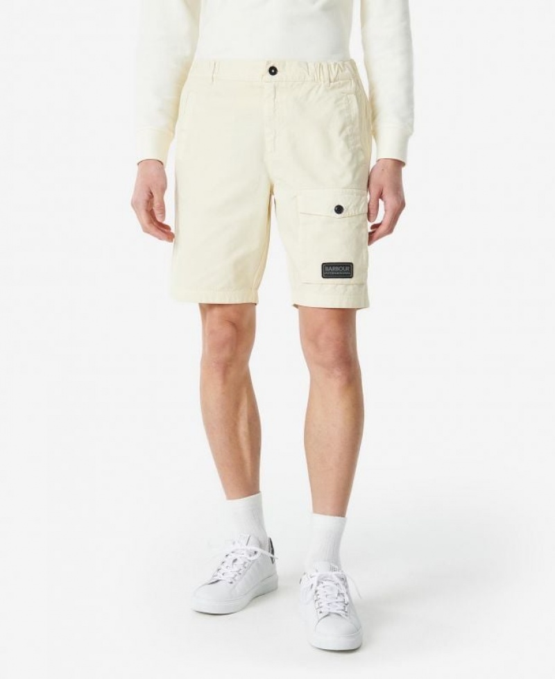 Cream Men Barbour International Cloud Shorts | US-6041PAZJS