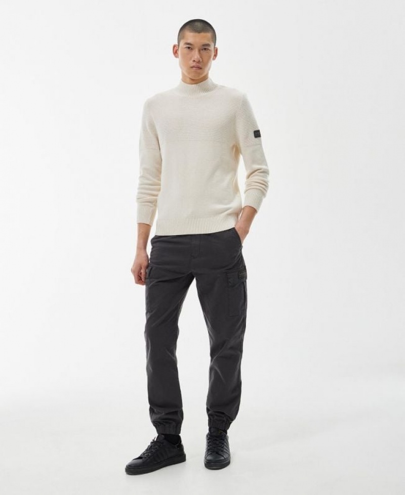 Cream Men Barbour International Timer Turtleneck Sweater | US-6318WHVIT