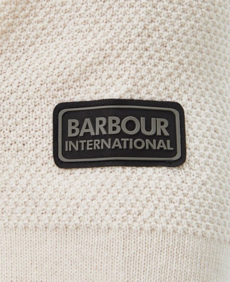 Cream Men Barbour International Timer Turtleneck Sweater | US-6318WHVIT