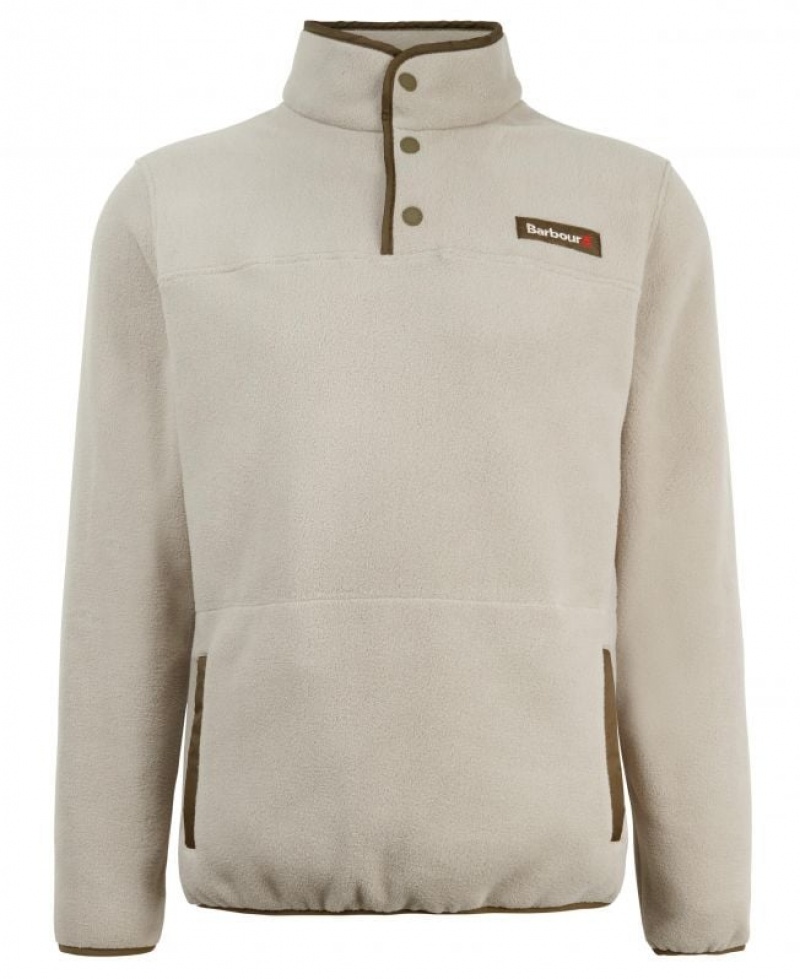 Cream Men Barbour Latrigg Fleece | US-3285YPEQH