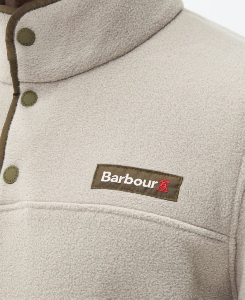 Cream Men Barbour Latrigg Fleece | US-3285YPEQH