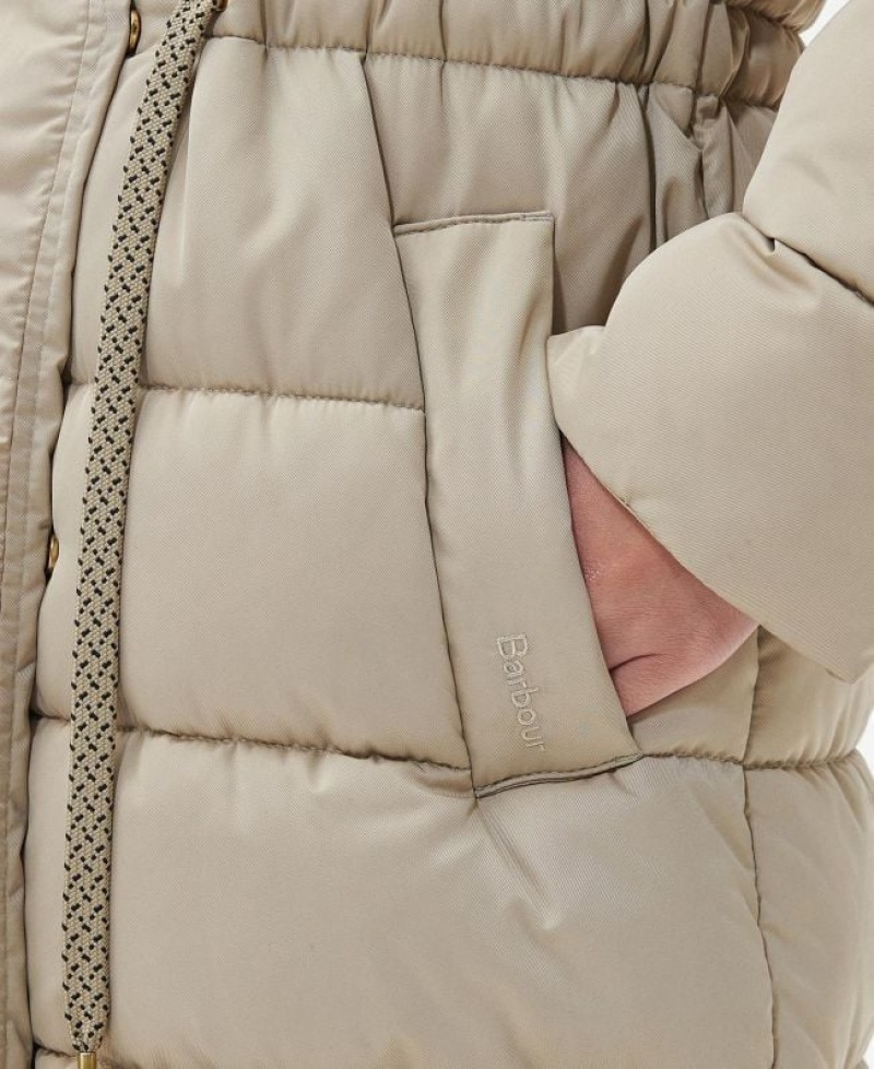 Cream Women Barbour Alexandria Quilted Jacket | US-9658CPIDB