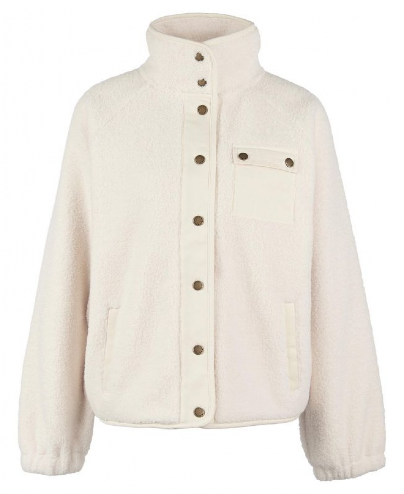 Cream Women Barbour Callaly Fleece | US-9723LJQVG