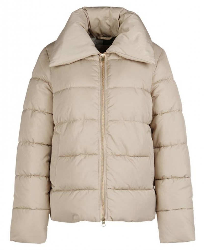 Cream Women Barbour Germaine Quilted Jacket | US-4510UMBZV