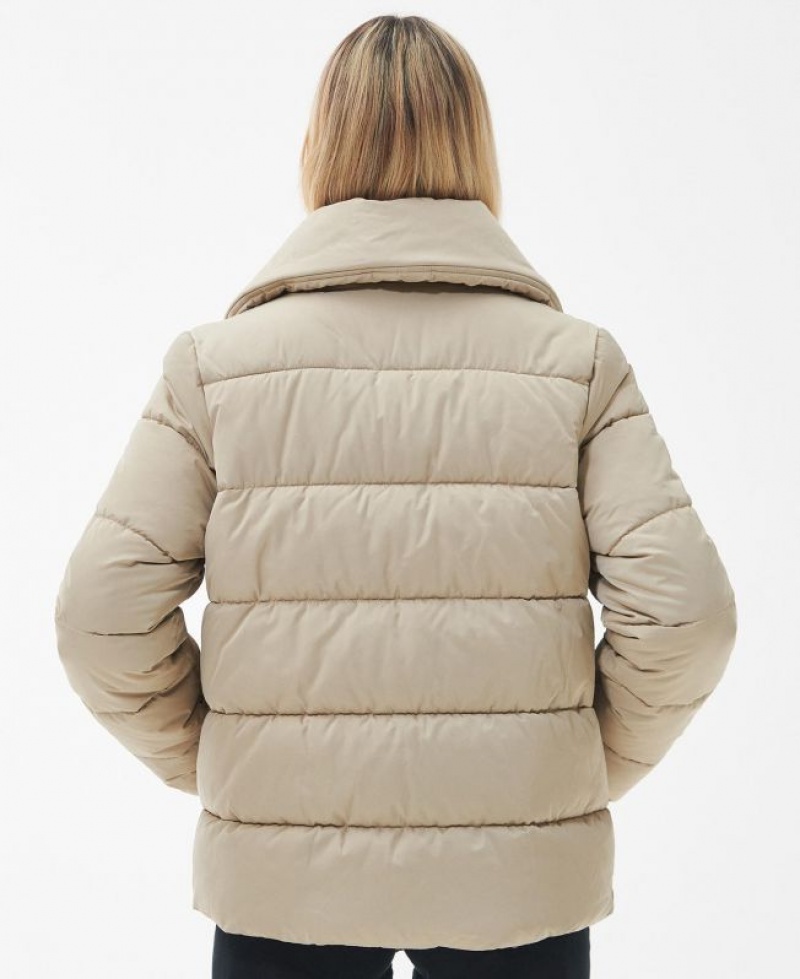 Cream Women Barbour Germaine Quilted Jacket | US-4510UMBZV