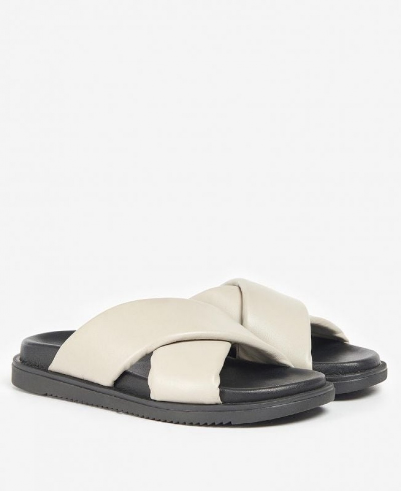 Cream Women Barbour International Lorimer Sandals | US-9612JZCDI