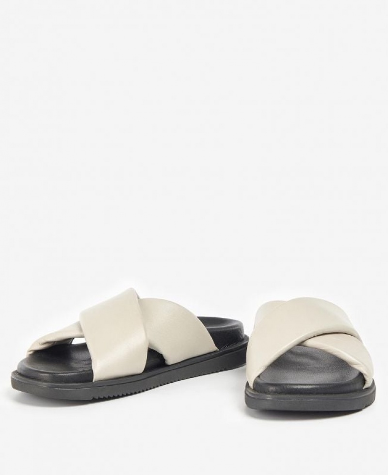 Cream Women Barbour International Lorimer Sandals | US-9612JZCDI