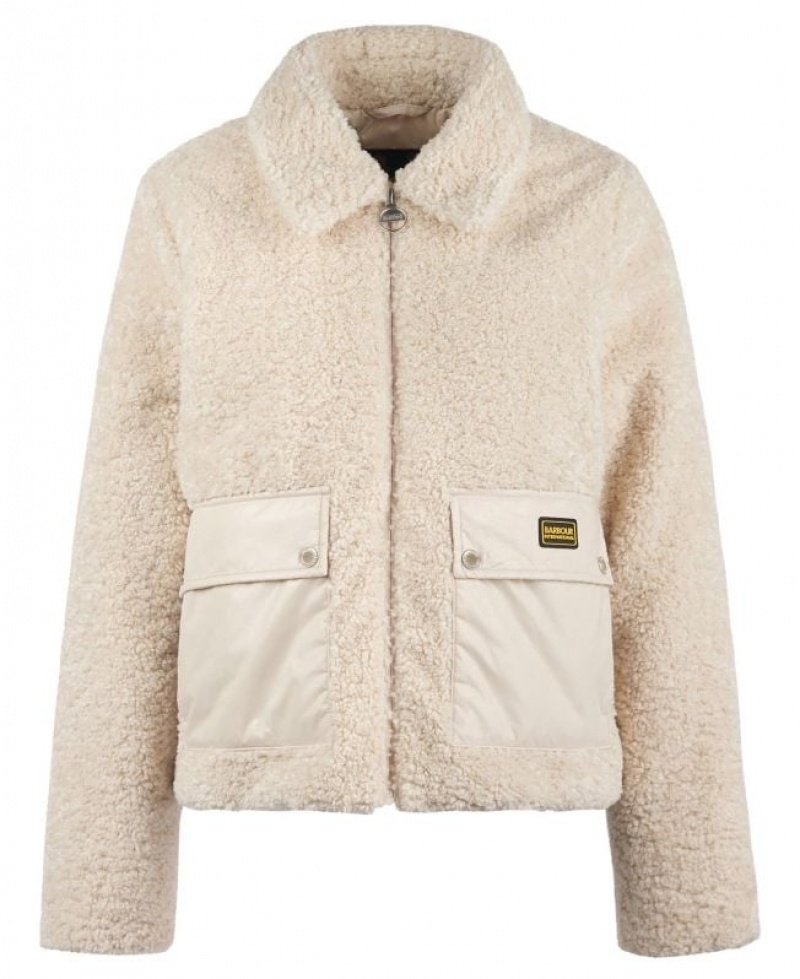 Cream Women Barbour International Morini Fleece | US-8369RFJZC