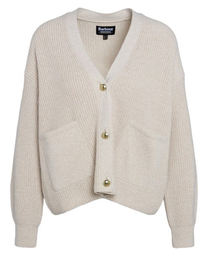 Cream Women Barbour International Morini Cardigan | US-1260NSRTJ