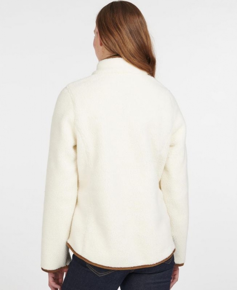 Cream Women Barbour Lavenham Fleece | US-3240KXTNR