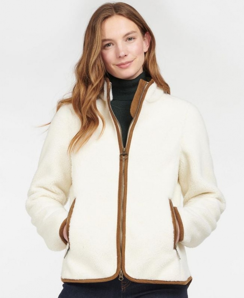 Cream Women Barbour Lavenham Fleece | US-3240KXTNR