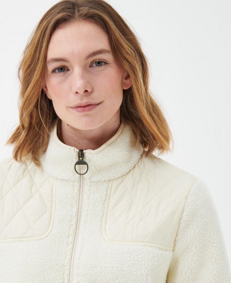 Cream Women Barbour Rockling Fleece | US-9027CUEVL