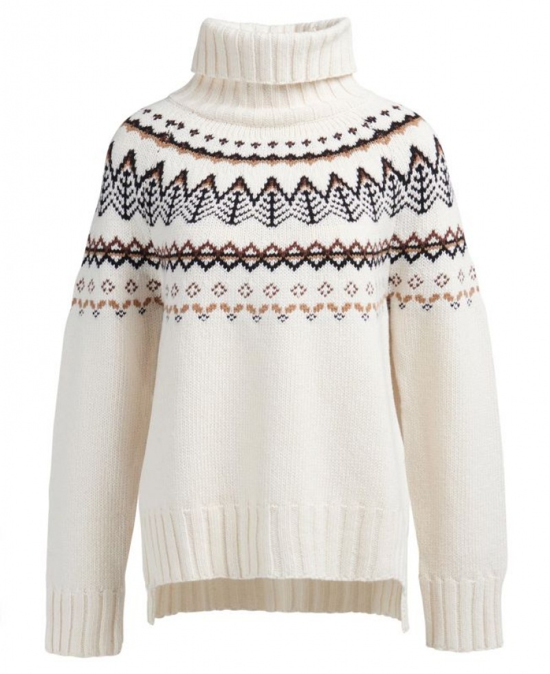 Cream / Black Women Barbour Mersea Knitted Sweater | US-7425RDOHT